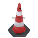 Cône signalisation PVC zeplin double réfléchissant (1)