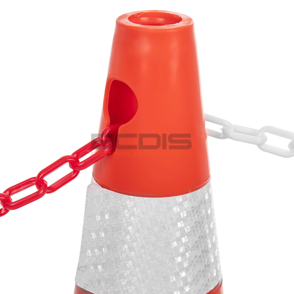 Cône signalisation PVC zeplin double réfléchissant (2)