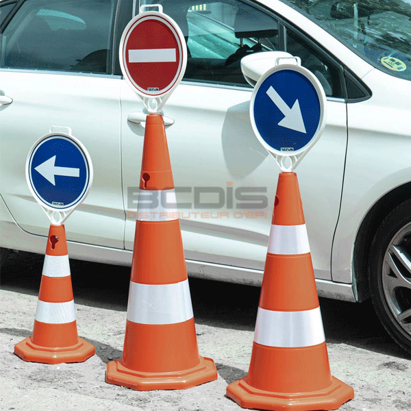 Cône signalisation PVC 50cm zeplin (2)