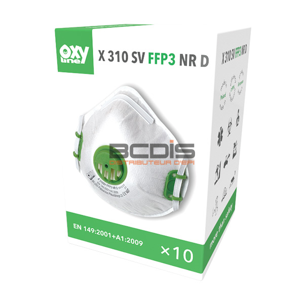Demi-masque à filtre X 310 SV FFP3 NR D avec valve (1)