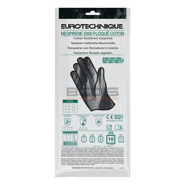 Gant Polychloroprène & latex floqué coton EUROCHEM NE5310 (2)