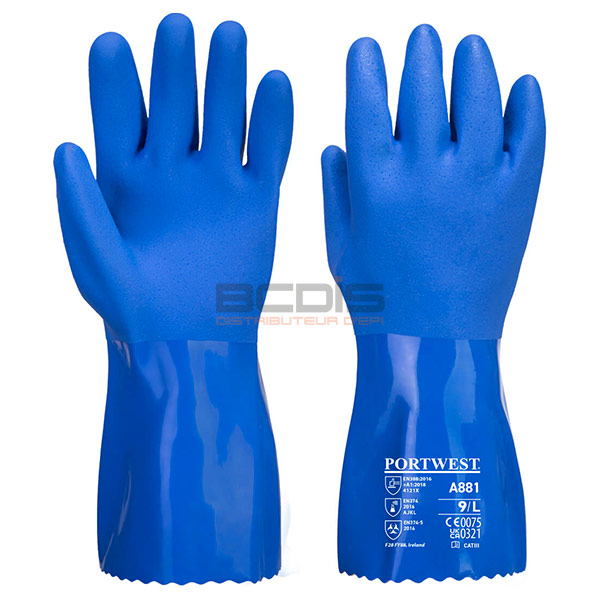 Gant marine chimie PVC Ultra bleu A881 (1)