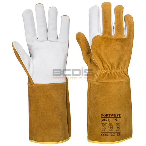 Gant soudeur TIG ultra Brun A521 (1)