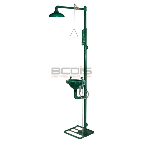 Douche oculaire avec pédale en acier galvanisé S200
