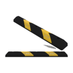 Butée de roue noir jaune